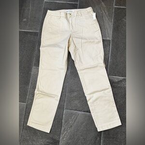 Amazon Essentials Light Tan Straight-Leg Pants (Size 10)